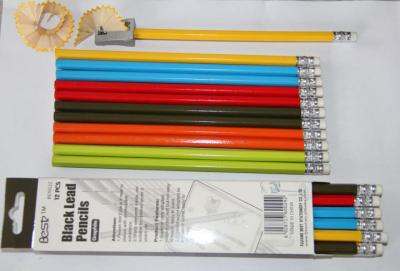 China HB wooden pencil with eraser and colarful wooden pencil PEN2004 for sale