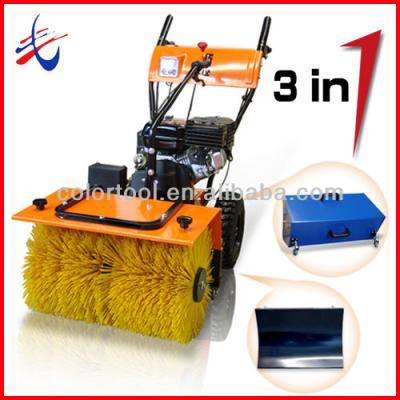 China Machinery Repair Shops 6.5hp 3 in 1 Snow Sweeper, Manual Sweeper, Road Sweeper Cleaning Equipment for sale