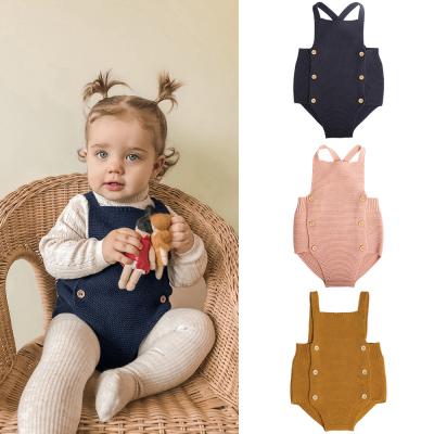 China 2022 spring autumn baby polyester/cotton knitted bib pants for boys and girls cute fashion bag fart kids triangle romper for sale