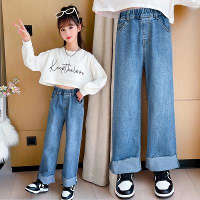 China Anti-pilling Clothes for Teenagers Pants for Spring and Autumn Kids Clothes Girls Jeans ChildrenTrousers Jeans for sale