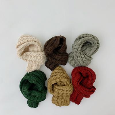 China Autumn Winter Korean Fashion Children's Baby Bib Woolen Winter Girl's Soft Female Warm Knitting Boy Scarf Medium for sale