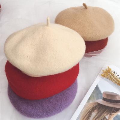 China South Korea's new high-grade wool beret image painter's three-dimensional three-dimensional hat popular autumn and winter image for sale