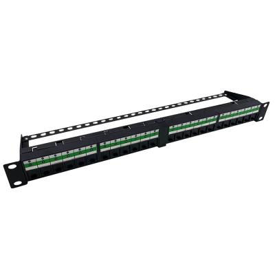 China Smart FTTH FTTB FTTX Network ANSHI 24 Port CAT6A Loaded Unshied UTP Patch Panel for sale