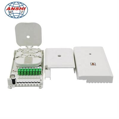 China Indoor FTTH Anshi Huawei Type 8 Core Fiber Optic Floor Distribution Termination Box for sale