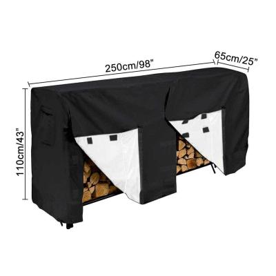 China Heavy Duty 210D Log Firewood Blanket 8ft Firewood Rack Cover Outdoor Firewood Cover for sale