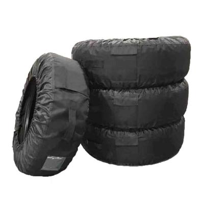 China Car wheel protection outer tire cover waterproof dustproof universal wheel tire covers fit for car rv trailer for sale