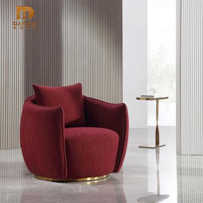 China DAMOOHigh Single Size Luxury Living Room Single Seat Sofa Chair Single Pink Red Velvet Sofa Single Shape Luxury Standard for sale