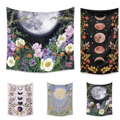 중국 Living Room Decoration Bedroom Floral Moon Pattern Tapestry For Home Decor 판매용