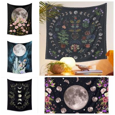 중국 Viable Moon Phase Wall Hanging Tapestry For Home Decor Bedroom Wall Background Tapestry 판매용