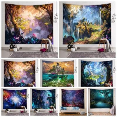 Chine Magical Abstract Viable Art Wall Hanging Tapestry Forest Print Wall Decor Tapestry polyester à vendre