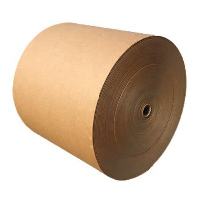 China 200GSM Biodegradable Kraft Paper Lining Brown Two Side Lined Craft Paper Roll for sale