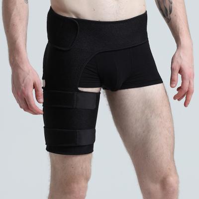 China High Quality Neoprene Gaiters Groin Hip Thigh Support Brace Adjustable Breathable Soft Material With Waist Trainer Belt for sale