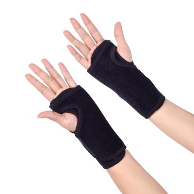 China Adjustable elasticity breathable wrist support hand brace left and right hand steel plate inside for hand protection for sale