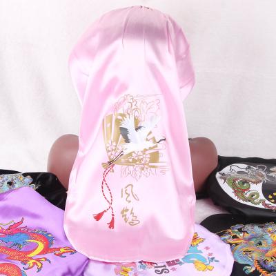 China Low MOQ Logo Custom Wholesale Satin Silky Breathable Wig Hood for sale