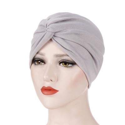 China Breathable Chemotherapy Crossover Hat Twist Color Candy Stretch Cloth Forehead Turban Comfort Hood RAR-182 for sale