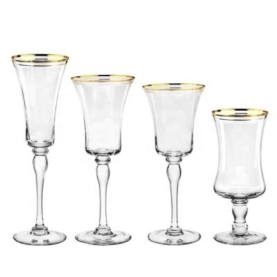 China Besta Party Gold Goblet Eco-friendly Stocked Wine Glass For With High Quality Low Price for sale