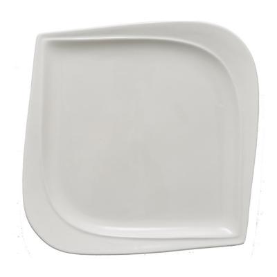 China Besta Sustainable Eye-shape OEM Wedding White Porcelain Dinner Dish Set Serving Tray For Restaurant for sale