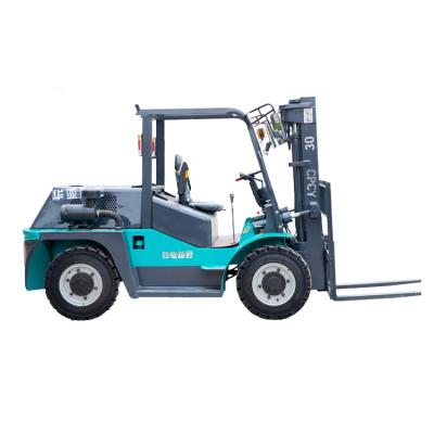 China Building Material Shops 5 Ton Rough Terrain Forklift Japan Engine All Terrain Forklift 5000kg en venta