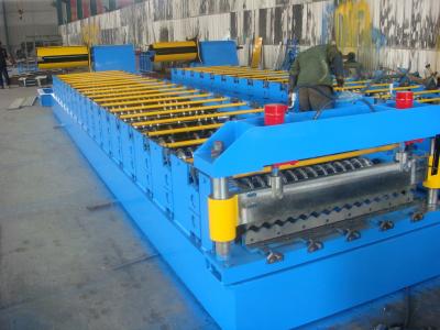 China Galvanized Metal Roof Panel Roll Forming Machine , Glazed Tile Roll Forming Machine  for sale