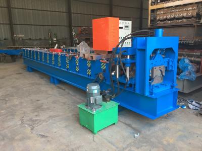 China GI PPGI Steel Ridge Cap Roll Forming Machine Automatic Fixed Punching / Cutting for sale