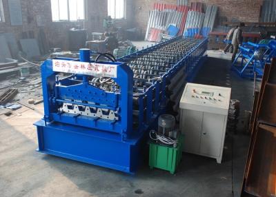 China Galvanized Type H75 Floor Deck Roll Forming Machine GI Raw Material With 28 Rows for sale