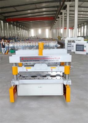 China Double Layer Roll Forming Equipment / Roofing Sheets Machine With 12 Rows for sale