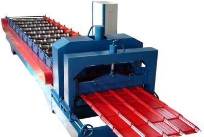 China Automatic 860 IBR Trapezoidal Roof Sheet Making Machine 9-16 Rows Hydraulic Cutting System for sale