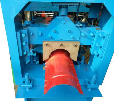 China 3KW Ridge Cap Roll Forming Machine For Color Steel Sheet , 0.3-0.6mm Thickness for sale