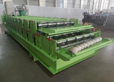 China 0.3-0.8mm Thickness Roll Former China Double Layer Roof Panel Roll Forming Machine for sale