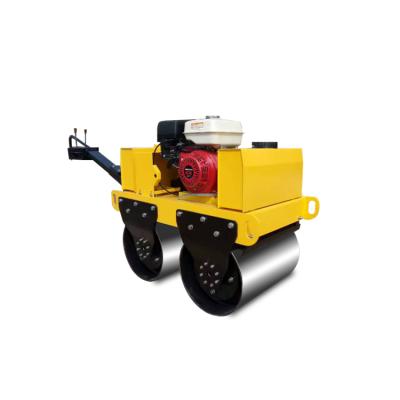 China Factory Low Cost Two Drum Smooth Vibratory Soil Pedestrian Roller Compactor For Sports Ground for sale