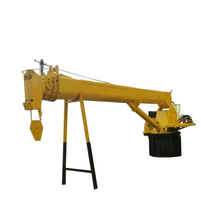 China Others Factory Price Hydraulic Marine Telescopic Boom Cargo 10 Ton Ship Crane For Sale for sale