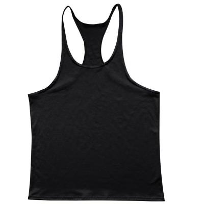 China Gym Bodybuilding Workout Vest Men's Fitness Anti-Shrink Muscle Stringer Tank Top for sale