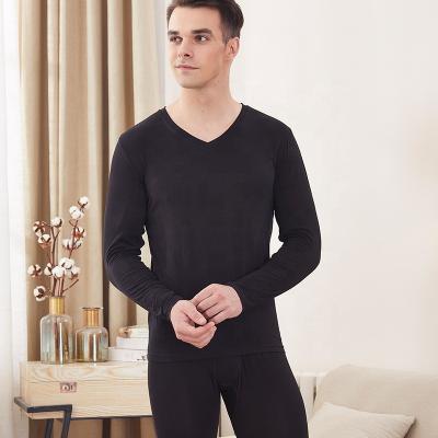 China High Quality Antibacterial V-neck Men's Thermal Underwear Sets Fitness Long Johns for sale