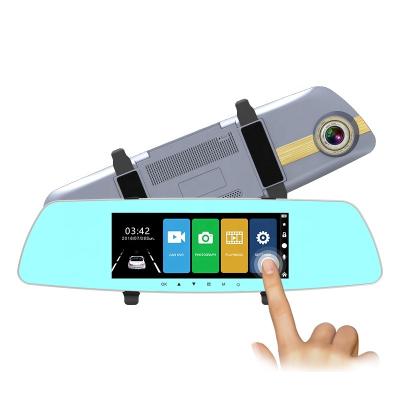 China 7.0 Inch Touch Screen Car Dashboard Video Recorder Generalplus Rearview Mirror Car Dash Camera L103 HD Driving Recorder Camera en venta