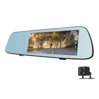 중국 Dual Lens Car Camera 7.0 Inch IPS Capacitive Touch Screen Car Rearmirror Mounted Camera Night Vision Car Travel Camera Automotive Dash Camera 판매용