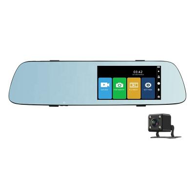 China Car Road Recorder On The Front Mirror 5 Inch Display Rear View Mirror Auto Recorder Car DVR Auto DVR Generalplus Touch Screen Car Dash Camera And Rear View VCR en venta