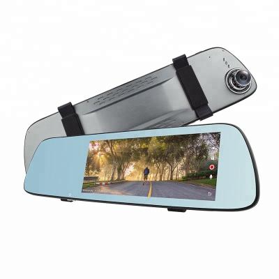 中国 Full HD 1080P Rearview Mirror Car Camera Dual Lens Car Camera 7 Inch IPS Capacitive Touch Screen Car Recorder T709 With Dual Lens Driving Disc 販売のため