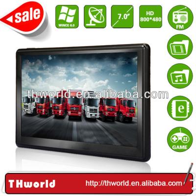 中国 2014 new sale automotive large screen 7 inch motor vehicle navigator with the latest large memory truck truck map 販売のため