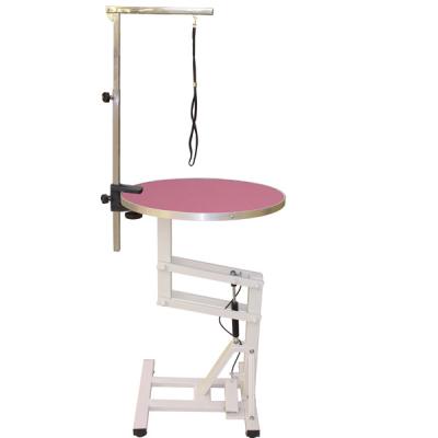 China Sustainable Rotatable Table Top Airlifting Round Pneumatic Pet Grooming Table for sale