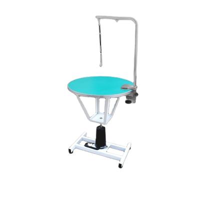 China Sustainable Skidproof Round Turning Pet Grooming Hydraulic Lifting Table For Dogs for sale