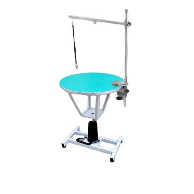 China Sustainable Beauty Arm Hydraulic Pet Shop Household Lifting Round Dog Grooming Table for sale