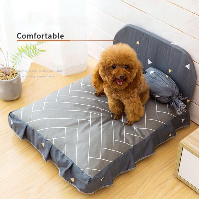 China Breathable Universal Dog Cat Litter Four Season Removable Washable Garbage Pet Portable Pet Mattress for sale