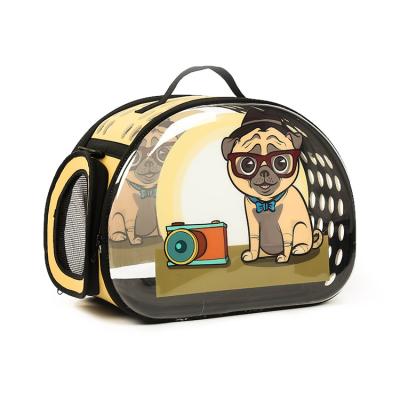 China Breathable Pet Carrying Cat Bag Transparent Crossbody Multi-Color Cat Pet Backpack for sale