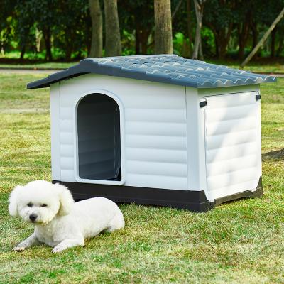 China Large And Medium Dog Pet Kennel Indoor Outdoor Plastic House Breathable Rainproof Shading Villa for sale