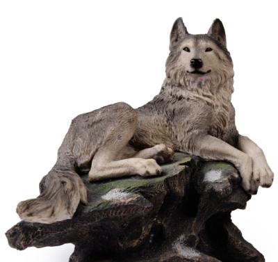 China Religious Wolf Sculpture Figurine Resin Decoration Custom 7-10 Days FAIRY Home NC Europe Statue Accept Customization Polyresin; FUJ SGS for sale