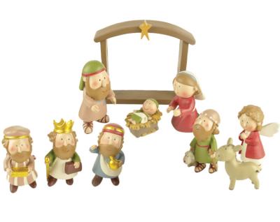 China Europe Christmas Crib Prepared Baby Nativity Miniature Pitch for sale