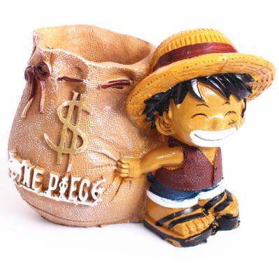 China Creative hot king lufei sea thief Europe style pen holder decoration resin put on boutique arts and crafts gift for sale