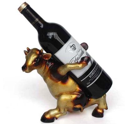 China Europe Livestock Crafts Cow Gifts Wine Rack for sale