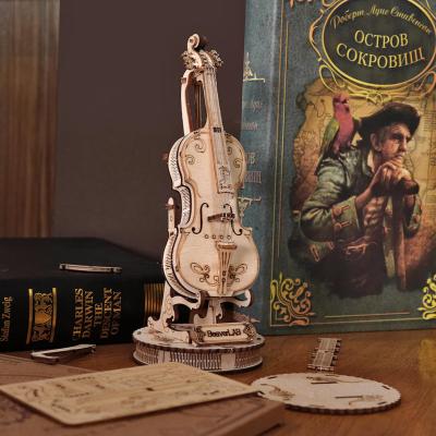 China DIY TOY Beaverlab 3D Jigsaw Assembly Toy Art Craft Wooden Jigsaw Puzzle Cello for sale