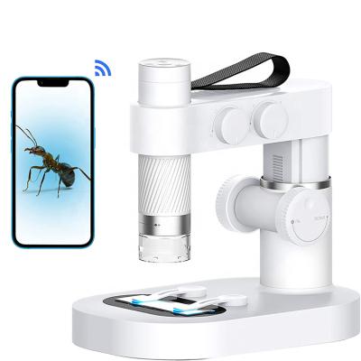 China ABS Amazon Hot Sale 400X Digital Microscope Kids Biological Portable Wireless Science Toy for Kids Microorganism Observation for sale